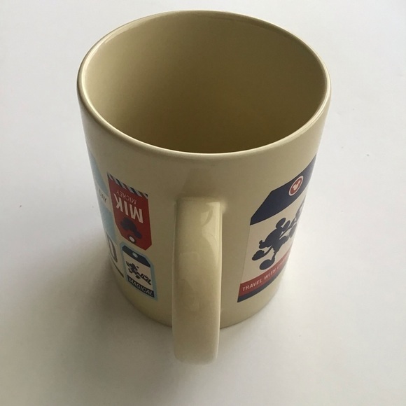 Vintage Disney Parks Luggage Tags Travel Theme Coffee Mug Ceramic Tea Cup MINT - Picture 6 of 14